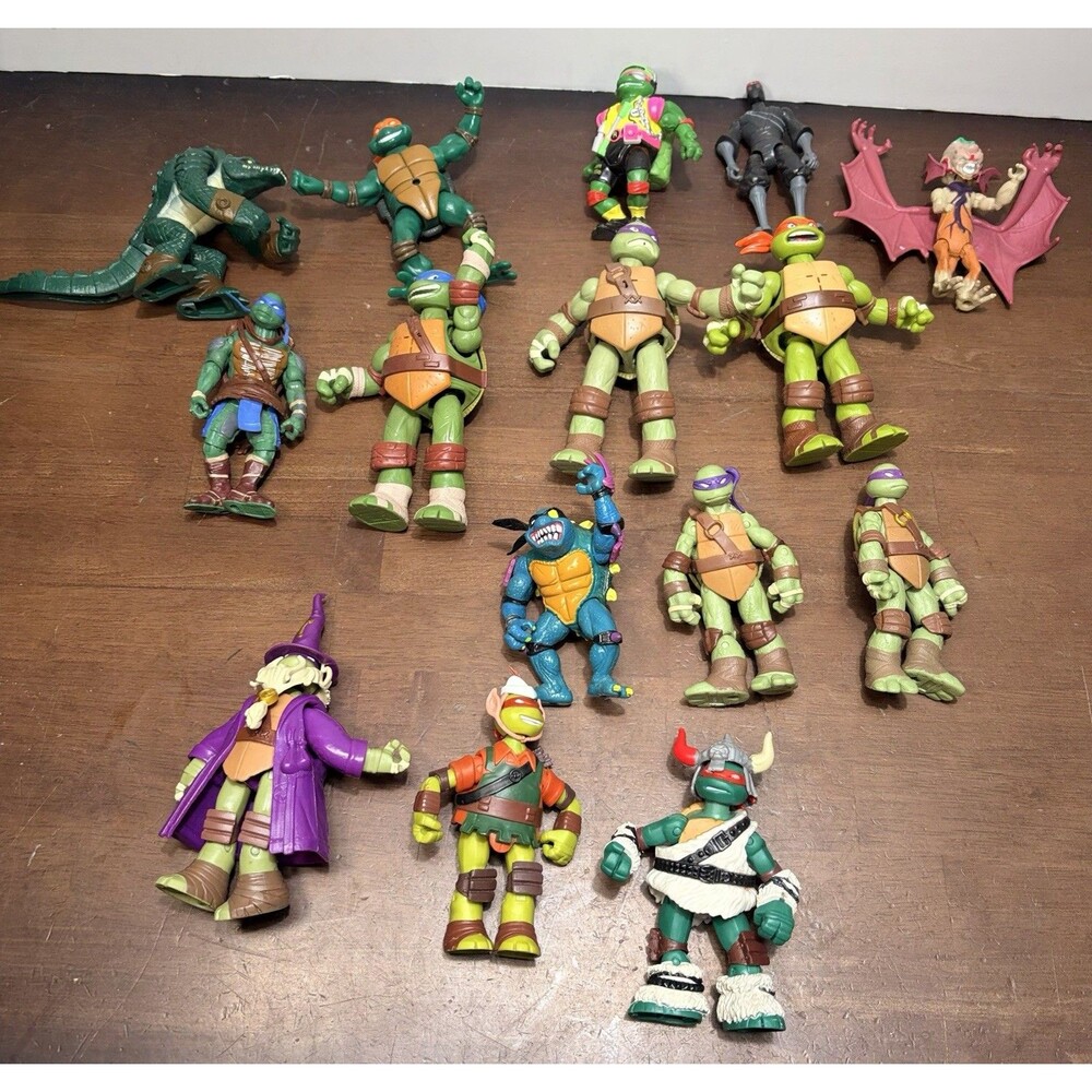 Vintage Lot Of 15 TMNT teenage mustang ninja turtles Action Figures 1990s-2014